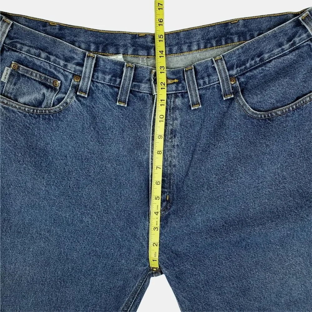 Carhartt Denim Blue‎ Jeans Mens Sz 44x30 B460 DVB Relaxed Fit Straight